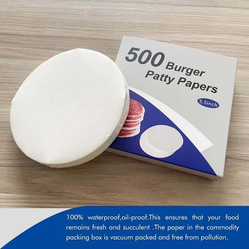 Burger Patty Paper Round 5.5 Inch Set of 500Pcs Non Stick inch, Red gallery