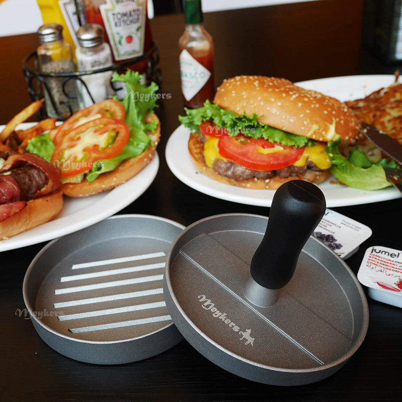 Burger Press 100 Patty Papers Set | Non-Stick Hamburger Press Patty Maker Mold w gallery