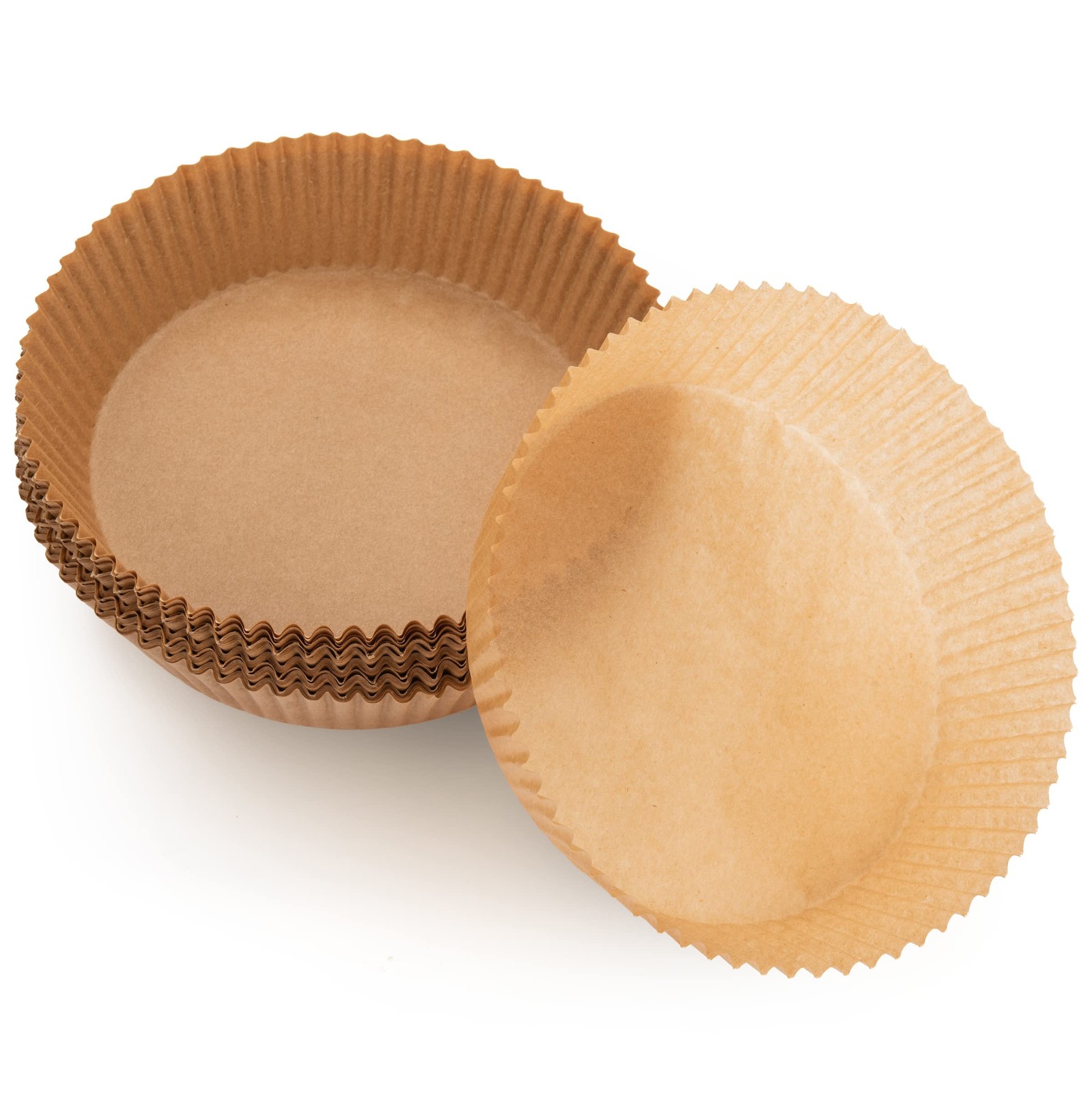 Air Fryer Liners Disposable Parchment Paper, 100 Round 2-5QT6.3"-100CT, Brown gallery