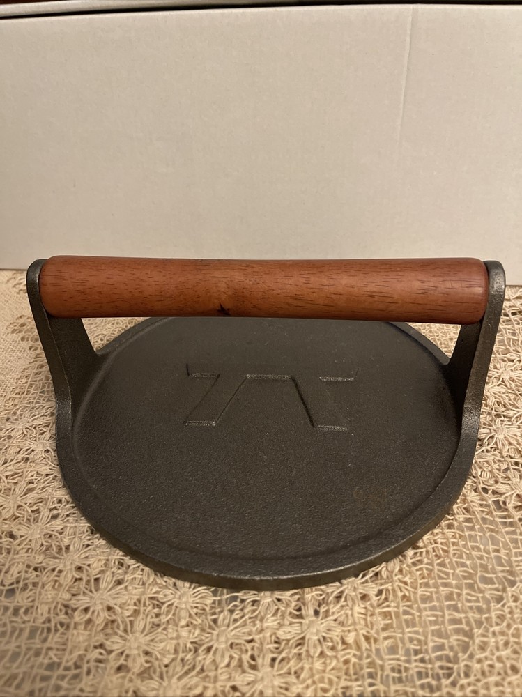 Iron Grill Press Bacon Press With Wood Handle Burger Press Kitchen Meat Press