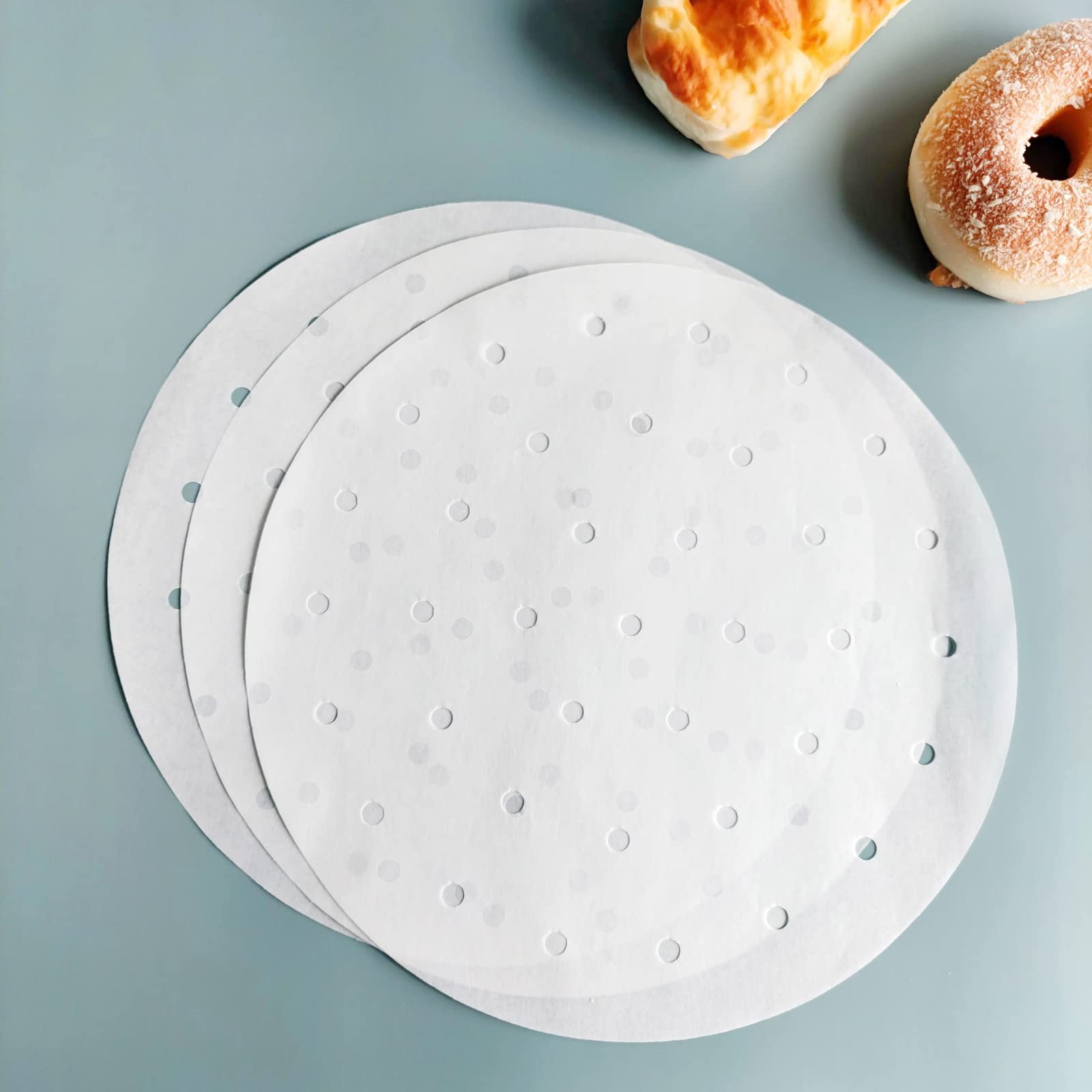 100 PCS Bamboo Steamer Liner, 10" 10 inch x10 x 0.01 inch, ['White'] gallery