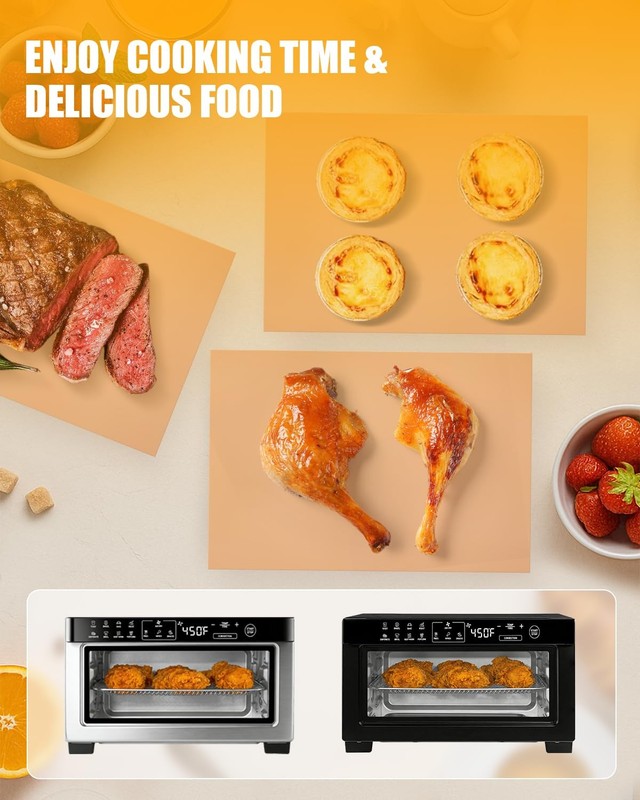 130PCs Air Fryer Paper For Gourmia Toaster Oven Digital Fryer, Burlywood gallery