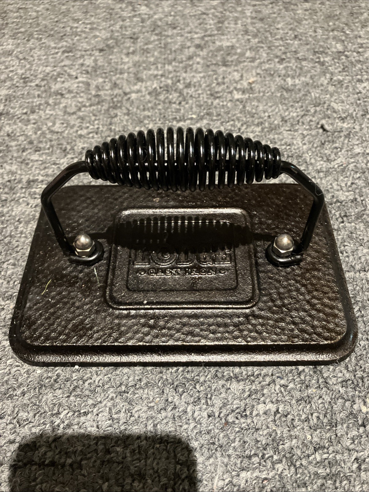 Lodge LGP3 Heavy-Duty Cast Iron Rectangle Grill Press for Bacon or Burgers gallery