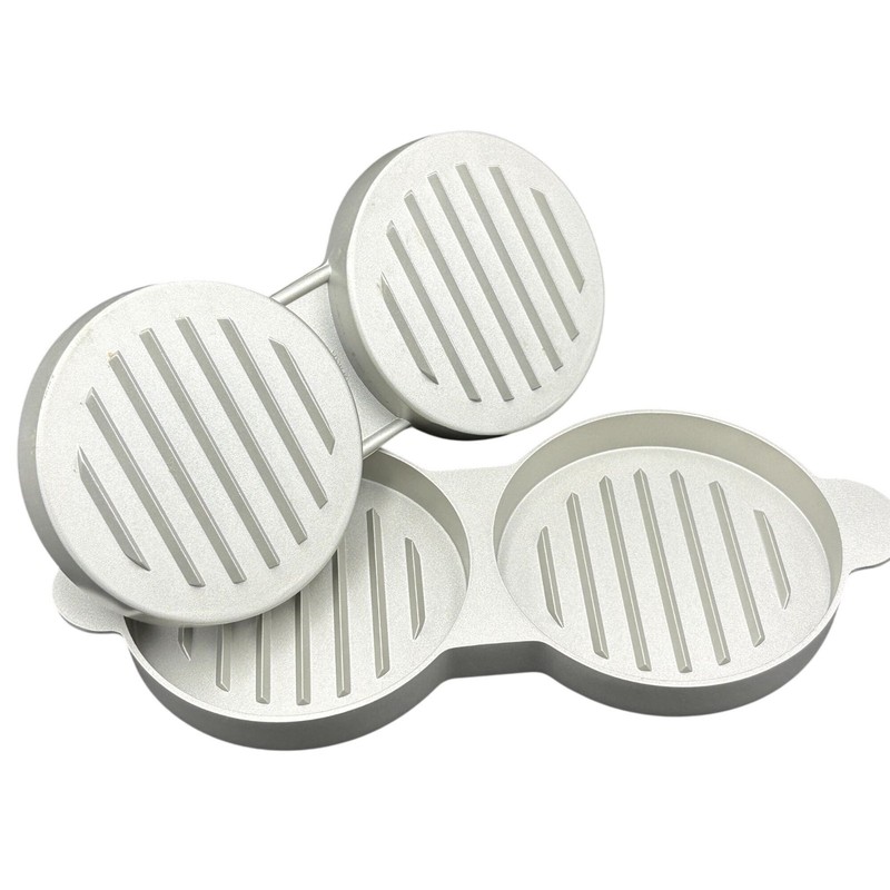 Williams Sonoma Double Burger Press Nonstick Aluminum Plates Grilling Gift gallery