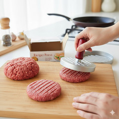 Burger Press Non-Stick Burger Patty Maker Aluminum Hamburger Press Mold Homemade