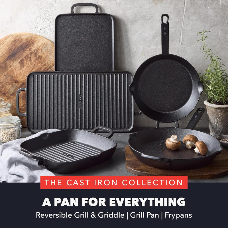 X Bobby Flay Smash Burger Press, 6.5" Cast Iron round Grill Press, Smashed Burge gallery