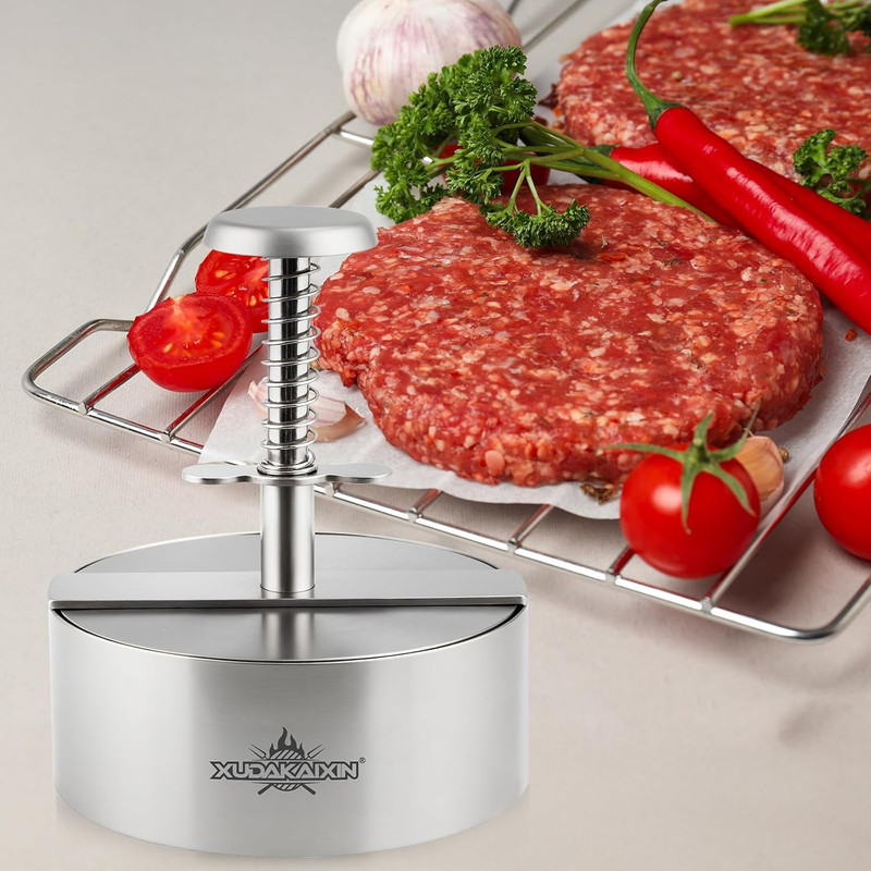 Hamburger press patty maker,304 Stainless Steel Burger Press, Non-Stick Patty-Ma gallery