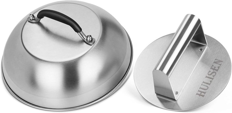 Burger Press Basting Cover Set Stainless Steel Griddle Accessories Kit gallery