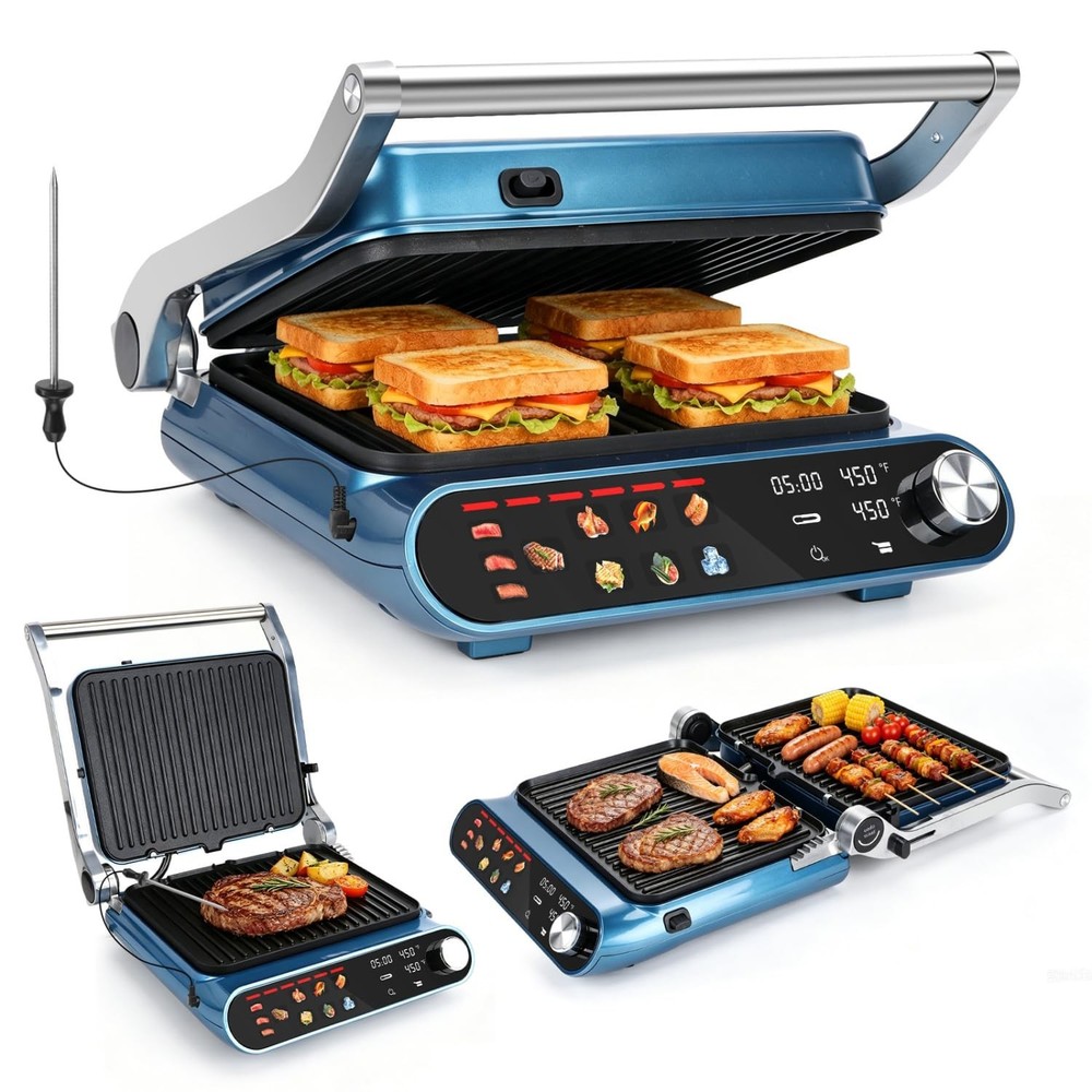 Taylor Swoden 7-in-1 Panini Press Sandwich Maker, 1500W Electric Indoor Grill...