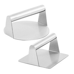 2 Pcs Kitchen Burger Patty Maker Adjustable Diameter Press Gadget