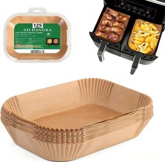 SIUDANGKA Air Fryer Liners Disposable, 125 pcs for 6-9qt, 125pcs Rectangular