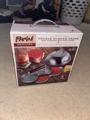 NEW Parini Double Non-Stick Burger Press & Cheese Melting Dome 8.75″ NIB