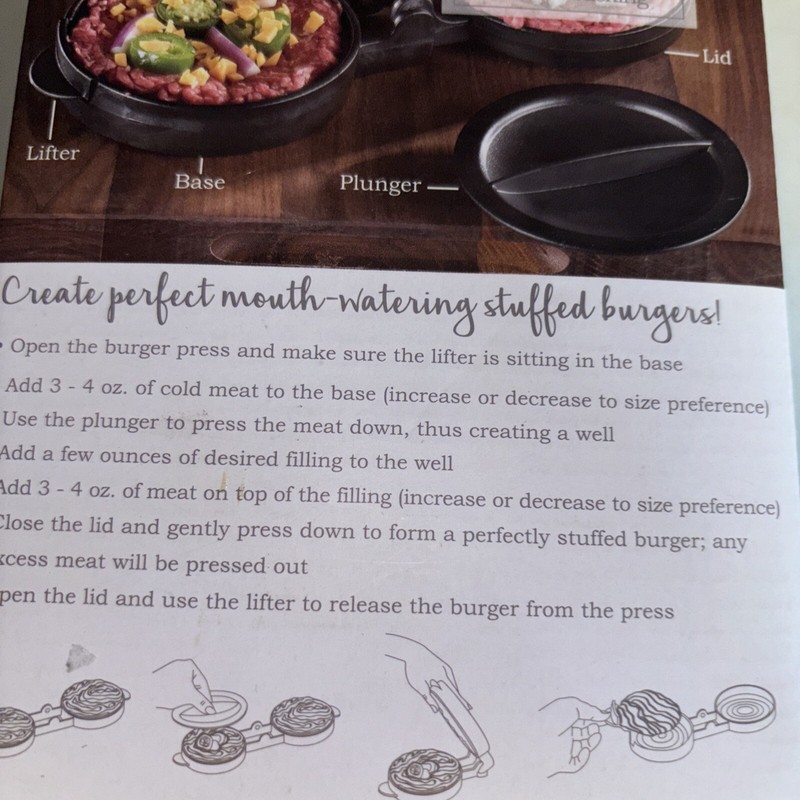 Stuffed burger press by Charleston wrap, Kitchen and Home Collection gallery