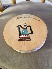 Retro Wooden Hamburger Press, Vintage