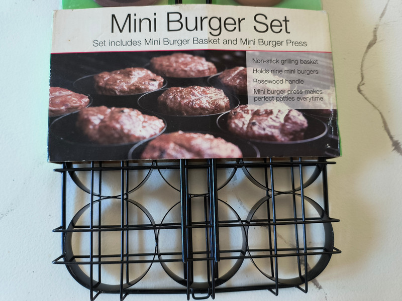 Charcoal Companion Grilled Sliders Mini Burger Set NOS gallery