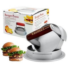 Hamburger Press Patty Maker, 3-In-1 Adjustable Burger Shaper Mold for 1/2 Lb, 1/