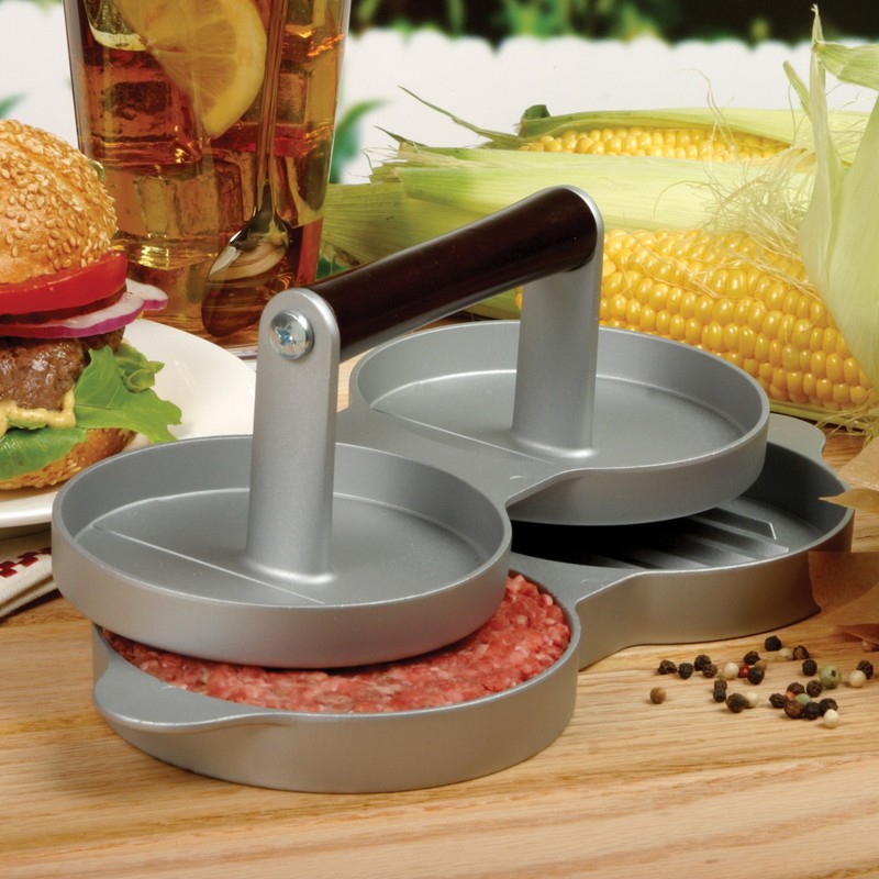 Norpro Nonstick Cast Aluminum Double Hamburger Press gallery