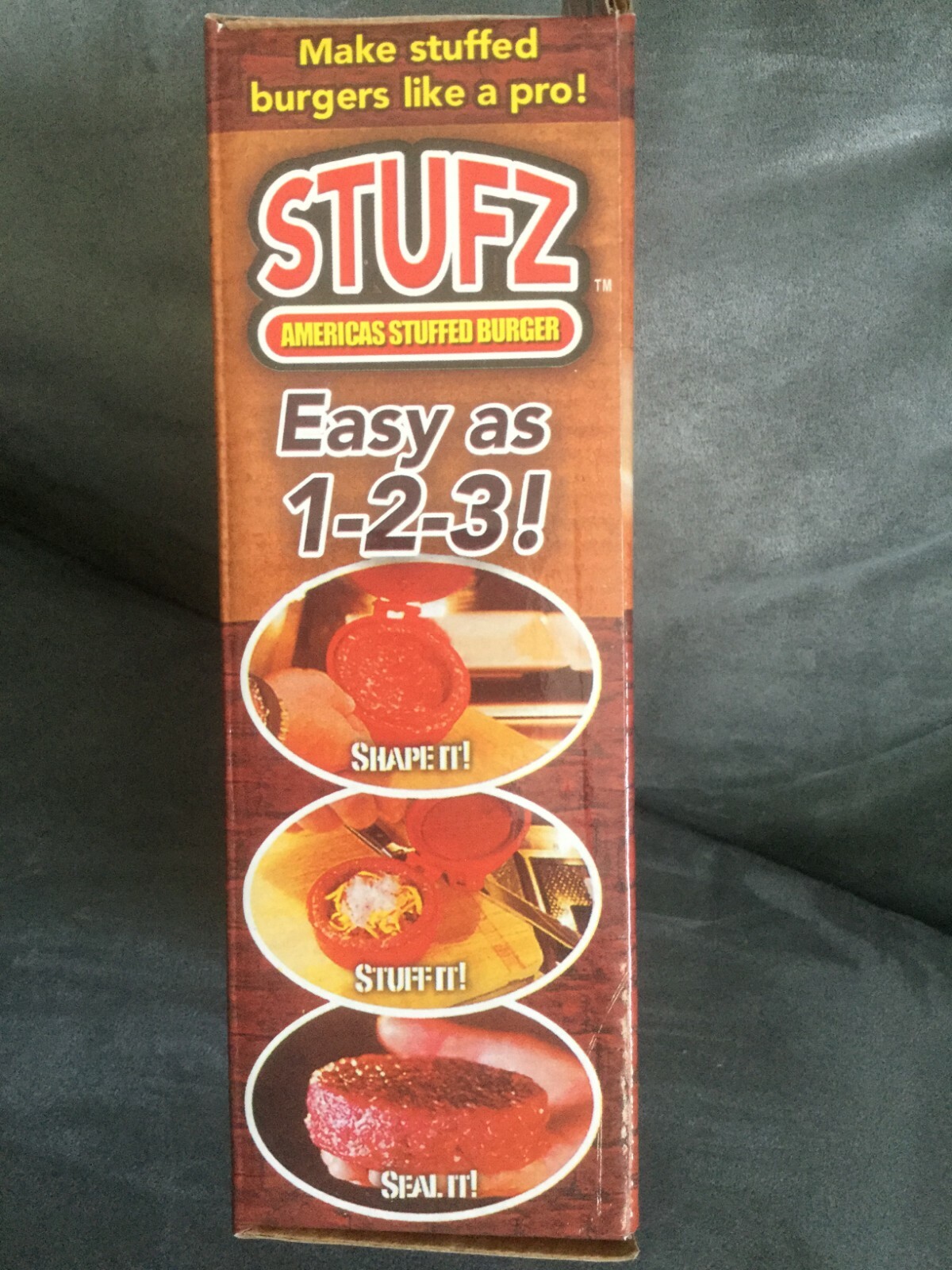 AS SEEN ON TV STUFZ STUFFED BURGER MAKER BY IDEA VILLAGE - NEW IN BOX gallery