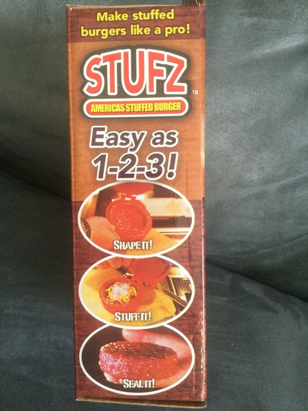 AS SEEN ON TV STUFZ STUFFED BURGER MAKER BY IDEA VILLAGE - NEW IN BOX gallery