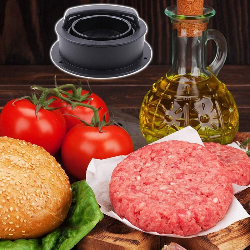 Prensa para hamburguesas, molde para hamburguesas con 100 láminas de papel gallery