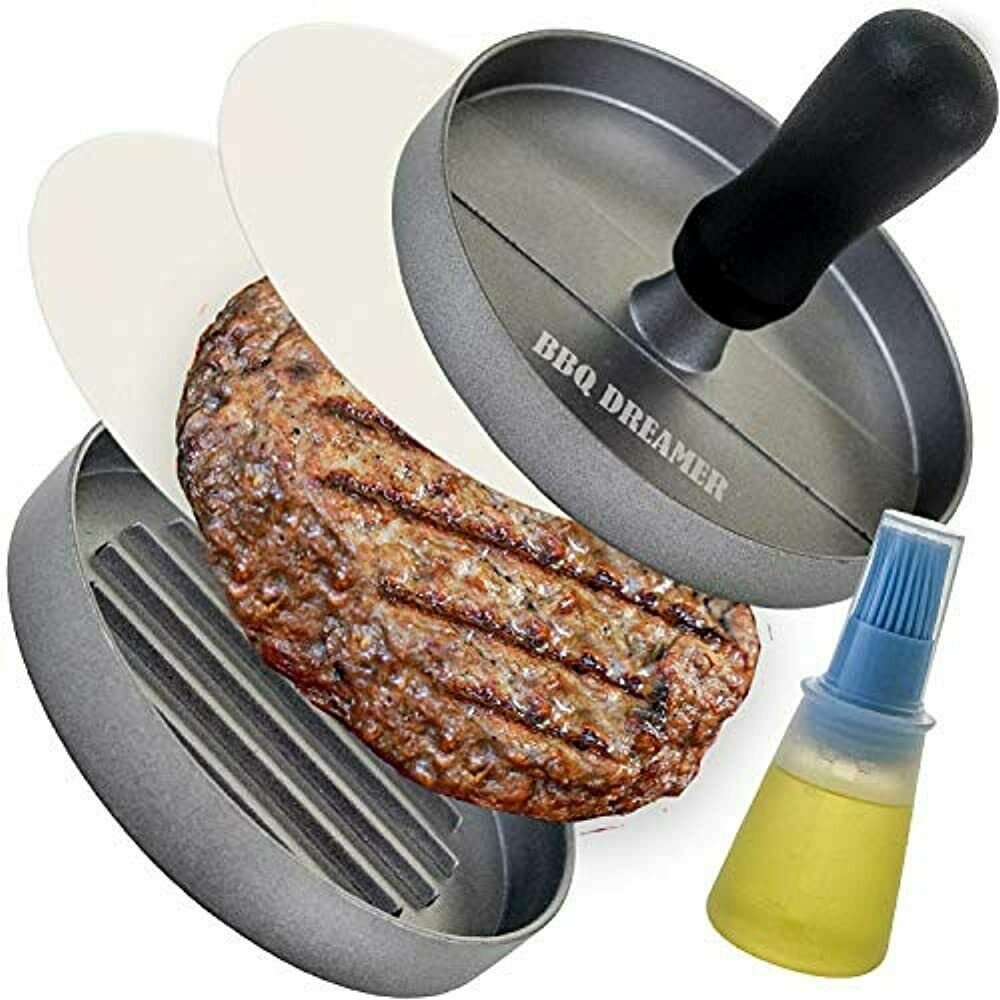 BBQ DREAMER Burger Press With Comfortable Plastic Handle - Non Stick Patty Maker gallery