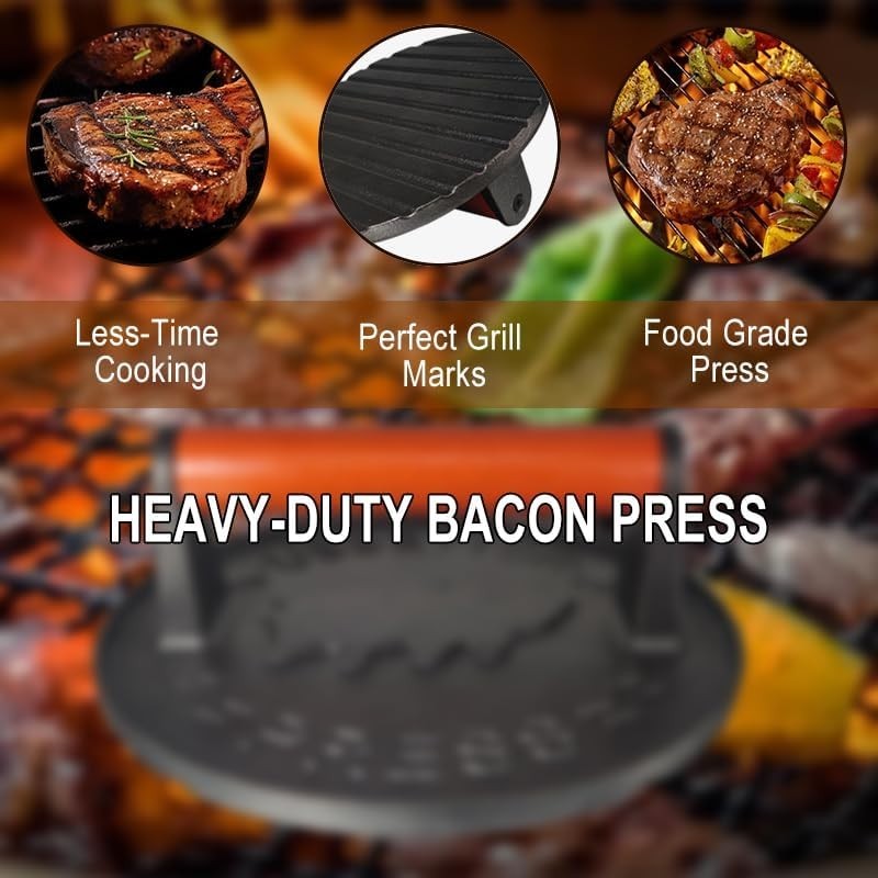 7 Inch Burger Smasher,Patty Smasher,Hamburger Smasher Press,Griddle Press, Bacon gallery