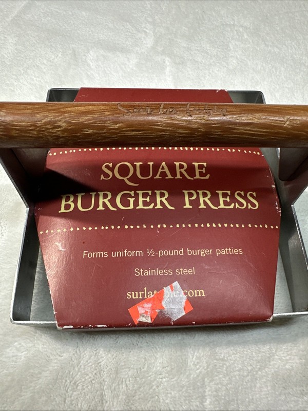 Sur La Table Square Burger Press Stainless Steel Brand New Unused 1/2 Lb Patties gallery