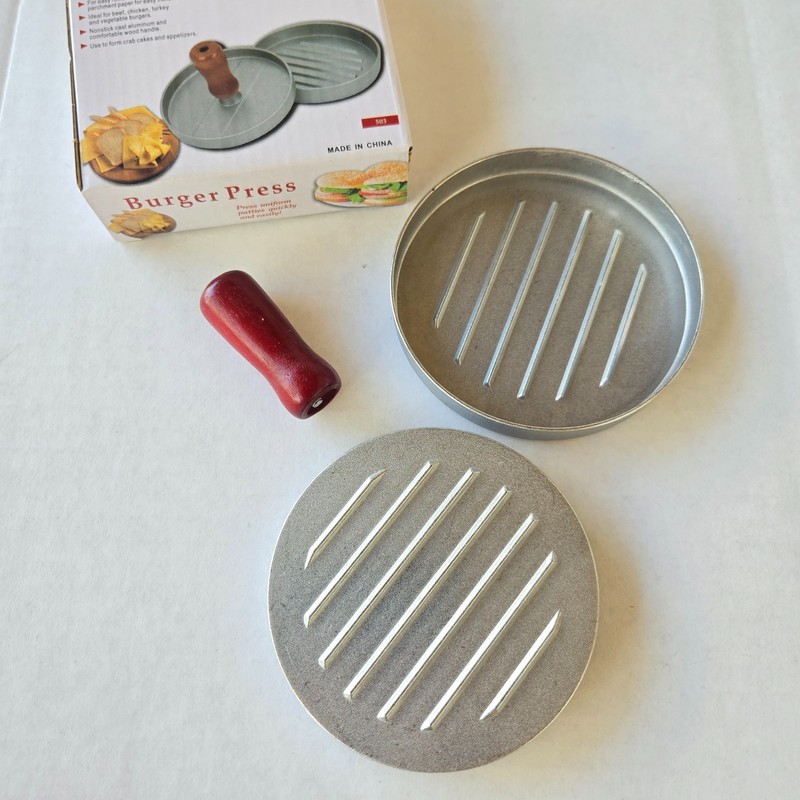 Burger Press Non-Stick Burger Patty Maker Aluminum Hamburger Press Mold Homemade gallery