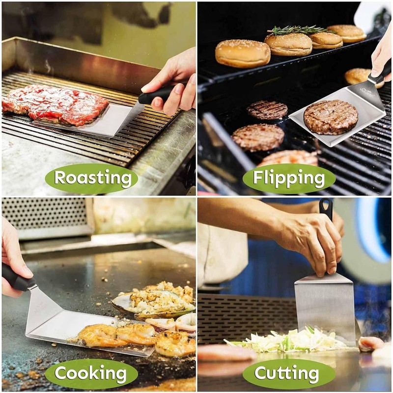 Smashed Burger Kit, Burger Press, 12 Inch Basting Cover, Grill Spatula, Spice... gallery
