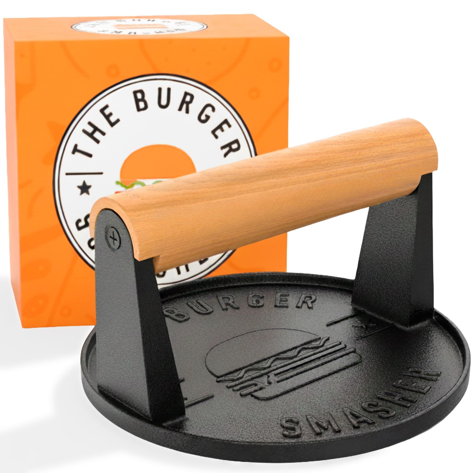 The Burger Smasher™ Pre-Seasoned Heavy Duty Cast Iron Smash Burger Press Kit ... gallery