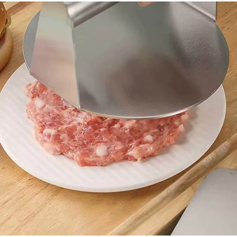 Stainless Steel Hamburger Patty Press Burger Maker Meat Pie Mold Kitchen Tool gallery