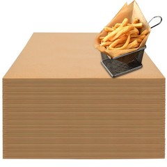 100 Count Pre-Cut Deli Wax Paper Sheets, 12×12″ Natural 12 X 12 Inches, Kraft