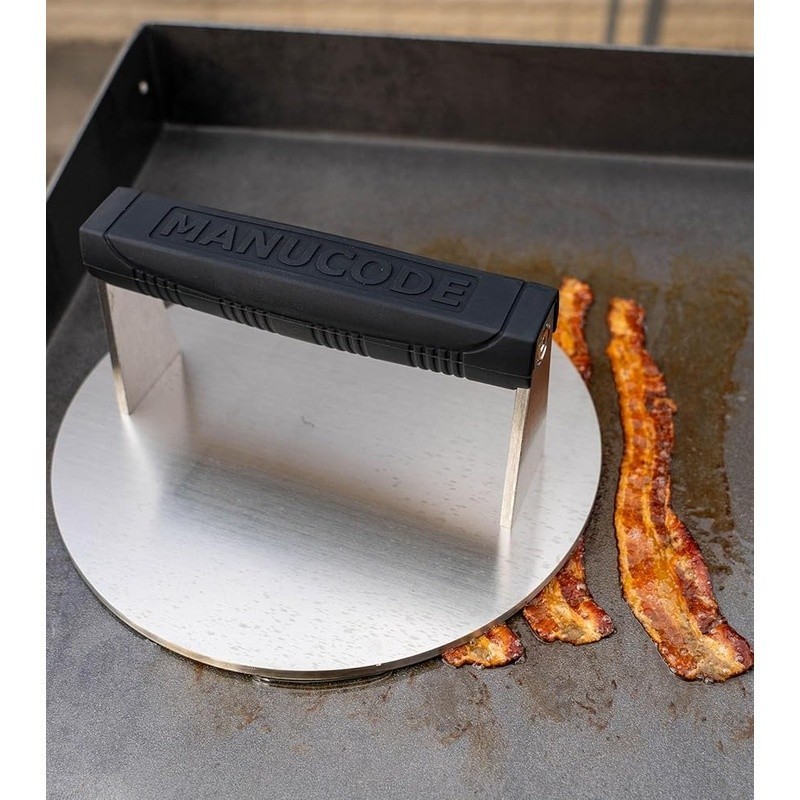 Stainless Steel Burger Smasher 8 Inch Steak Weight for Smash Burgers Bacon gallery
