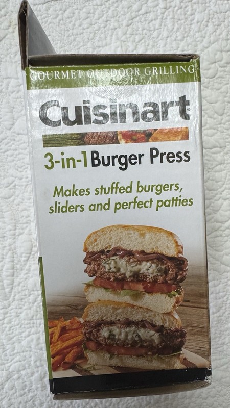Cuisinart CSBP-100 3-in-1 Burger Press Patty Maker Burgers Sliders Stuffed NEW gallery