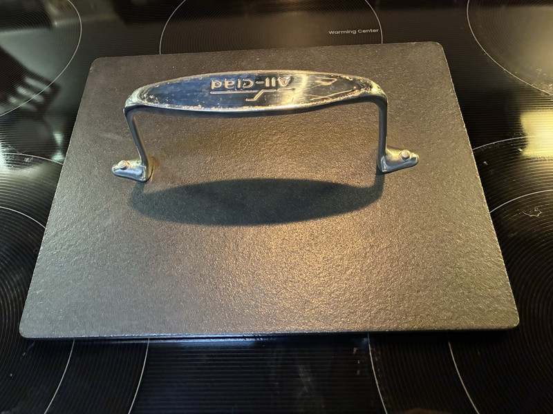 All-Clad Cast Iron Press - Burger/Panini - Stainless Handle - 8" x 10" - 5 lbs gallery