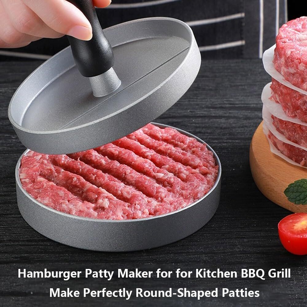 Hamburger Press Patty Maker with 100 Patty Papers Non-Stick Mold for Grilling gallery
