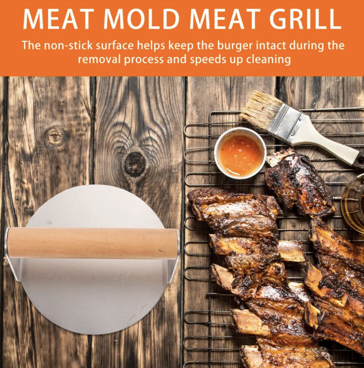 1 pc Veggie Burgers Mold Burger Bacon Press Smasher Barbecue Press Plate New 5x3 gallery