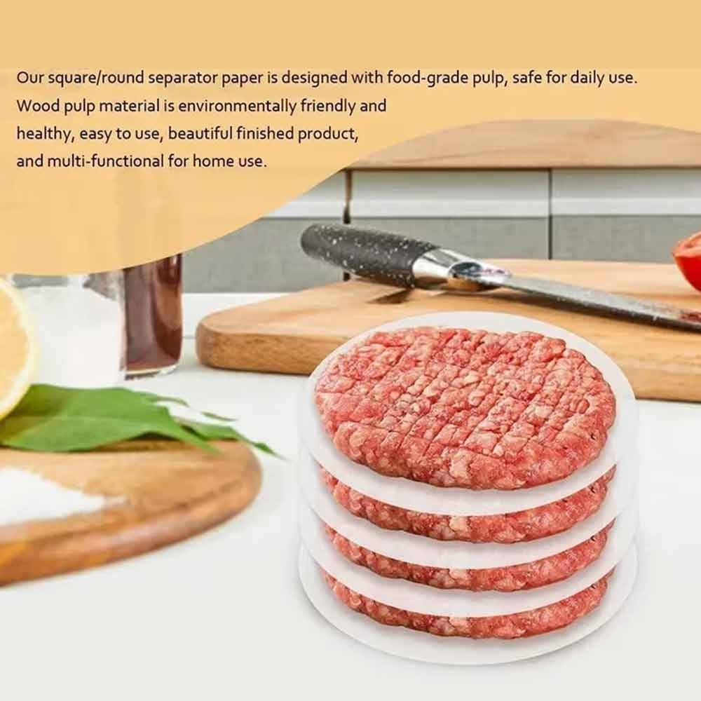 100 Pcs Non Stick Wax Discs 12cm Round for Hamburger Patty gallery