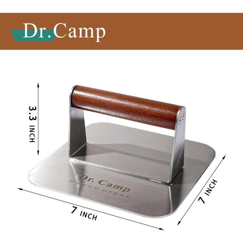7 Inch Stainless Steel Burger Press Smasher Hamburger Patty Maker Meat Bacon gallery