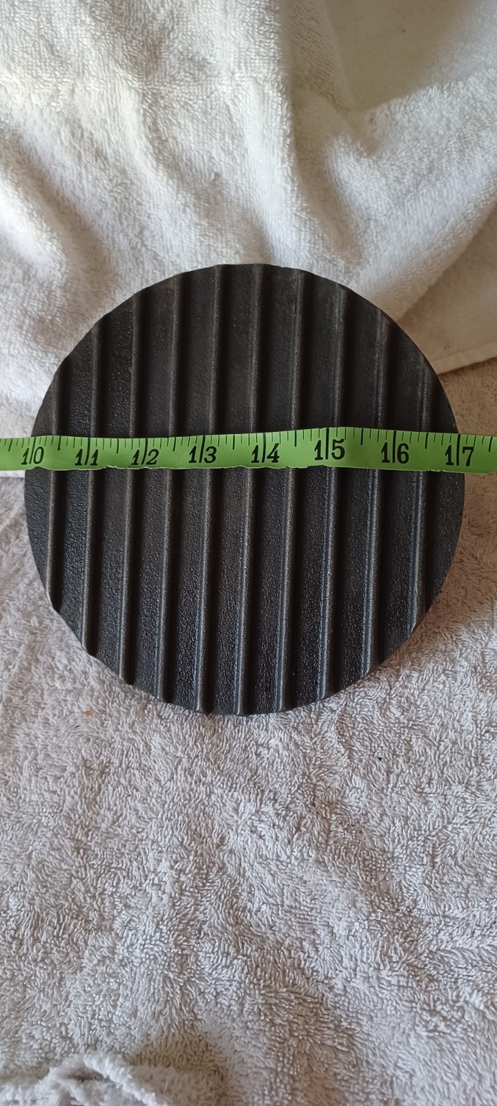 Unbranded Burger Meat Press 7" Round Heavy-Duty Cast Iron Wood Hand gallery