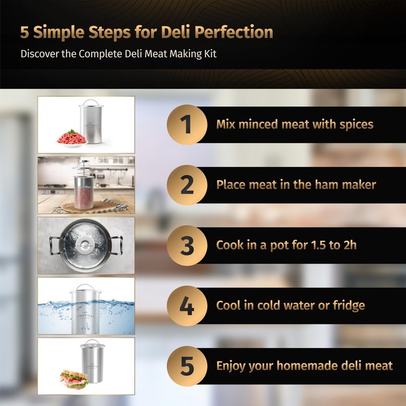 Deli Meat Press Mold for Deli Meats - Make Your Own Healthy Homemade Ham with... gallery