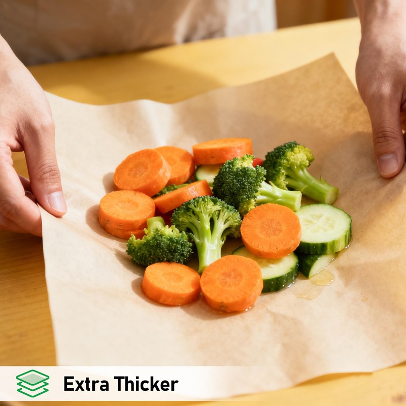 EcoDispose Non-Stick Precut Parchment Paper Half Pan -100pcs, Unbleached gallery