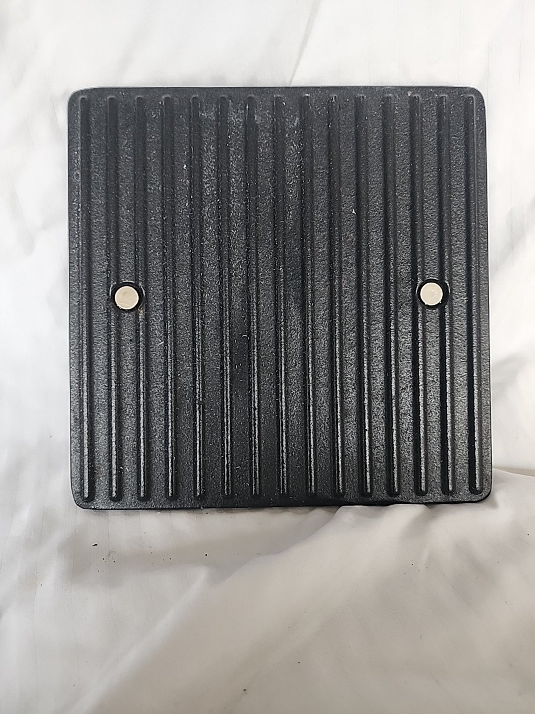 Pampered Chef Grill Press Cast Iron Bacon Burgers Sandwiches Heavy gallery