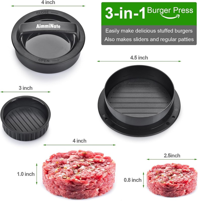 Hamburger Press Patty Maker Hamburger Press Burger Press 3 in 1 Stuffed Burger gallery