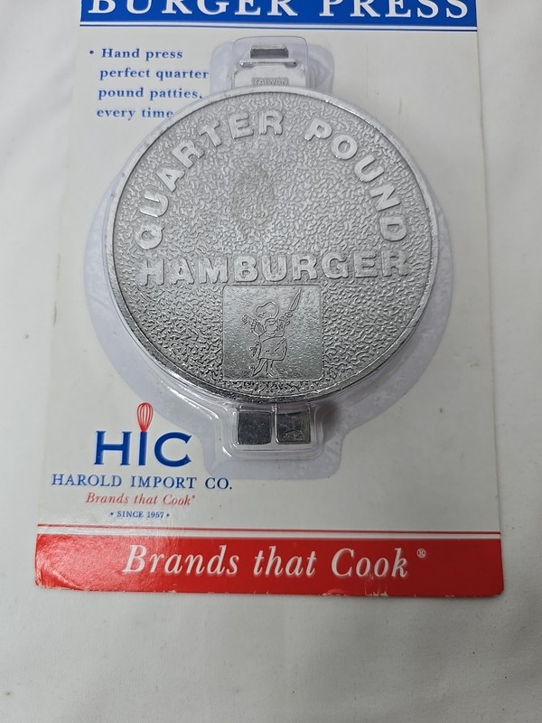 New HIC Kitchen 1/4 lb Burger Press Chicken Hamburger Crab Cake Sausage Patties gallery