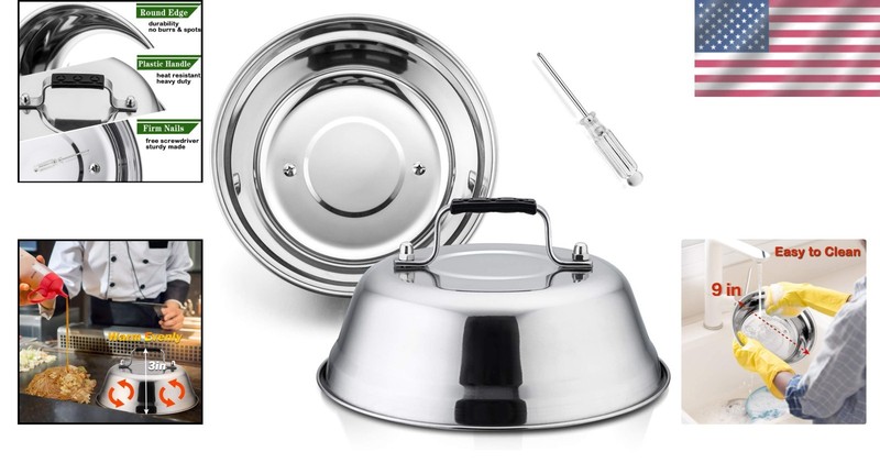 Grill Accessories Set of 2 - 9 Inch Melting Domes gallery