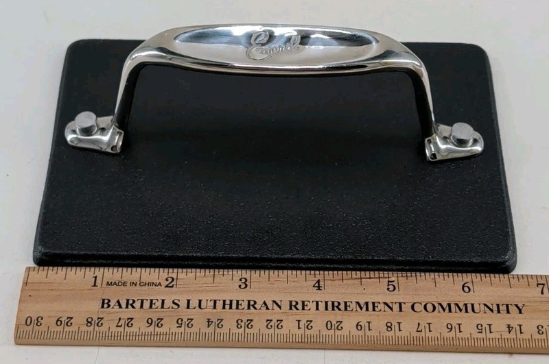 All-Clad Emerilware Cast Iron Bacon Press 4.5" x 6.75" Pre-Seasoned Grill Weight gallery