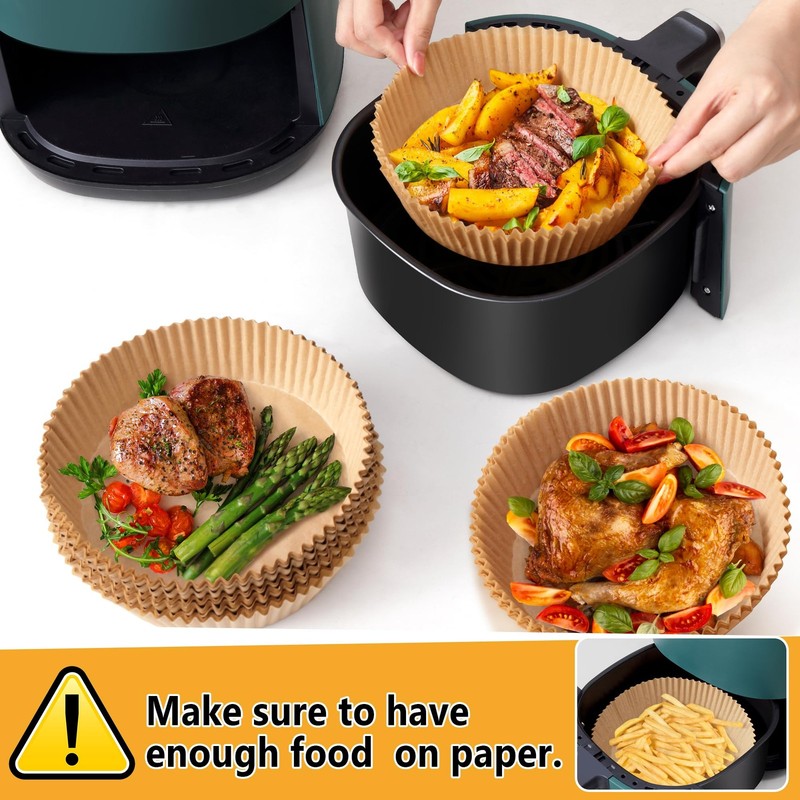 GSSKIME Air Fryer Paper Liners,125Pcs 9.4 x x 2.9 inches, Yellow gallery