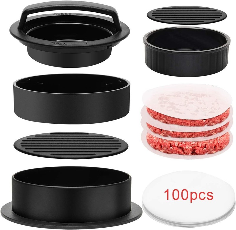 Versatile 3-in-1 Burger Press: Create Perfect Patties & Sliders Easily! gallery