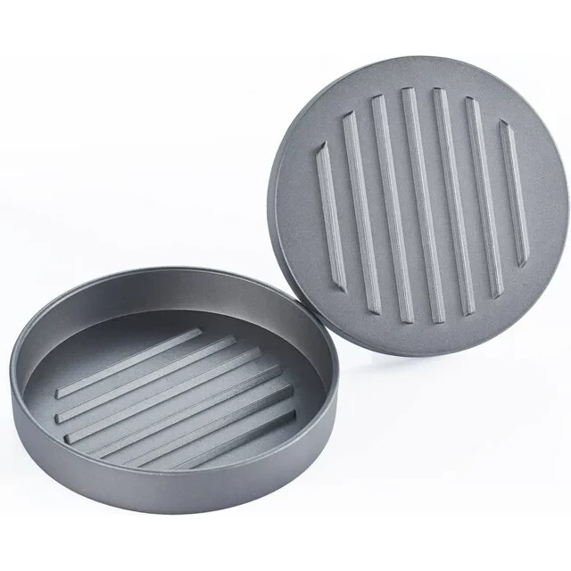 Burger Press Aluminum Hamburger Patty Maker with 100 Wax Papers for BBQ Grill. gallery